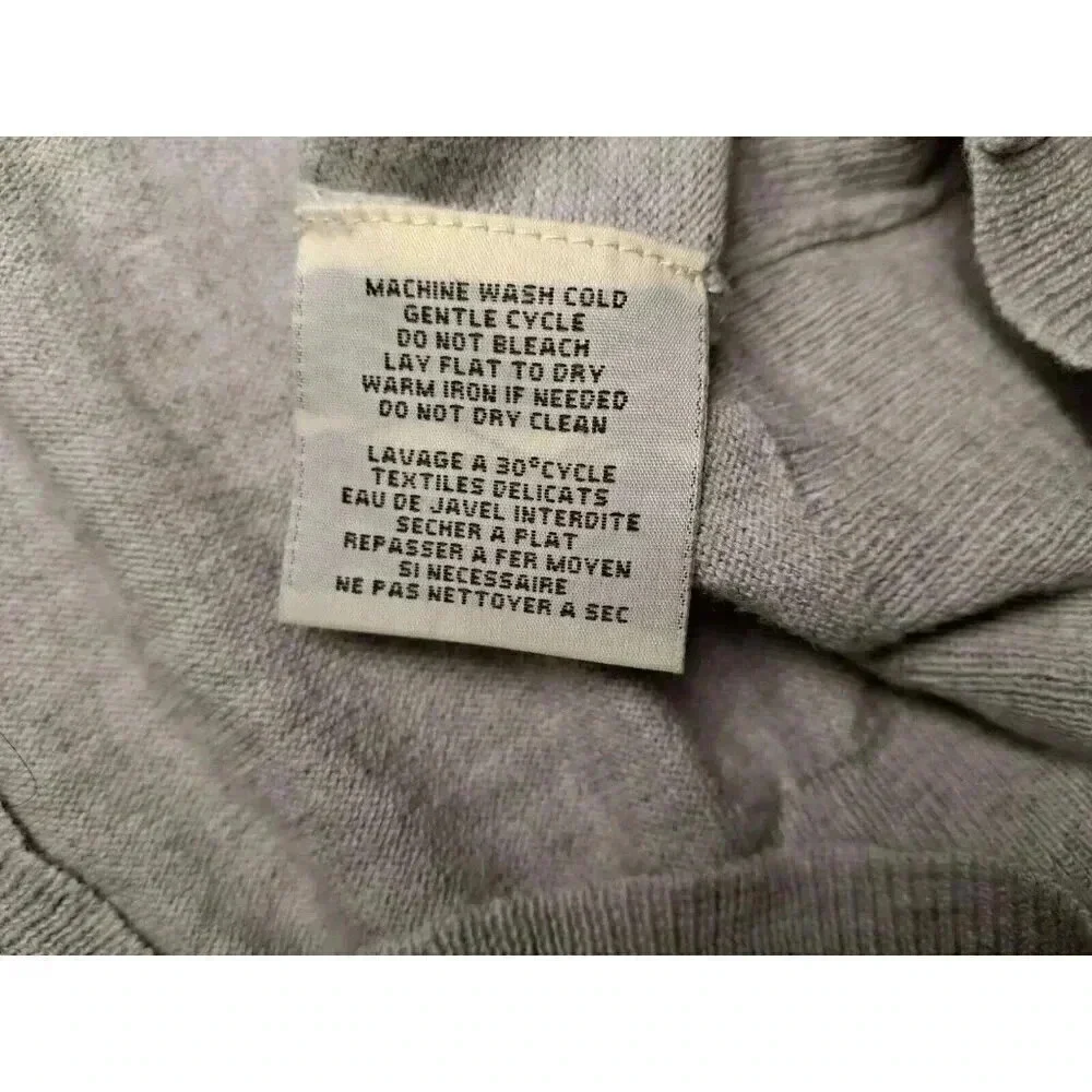 Denim & Supply Ralph Lauren Size XL Gray Ruffle Button Up Cardigan Sweater